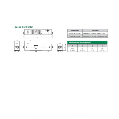 R503AS432940001 NUMATICS/AVENTICS SANDWICH SPEED CONTROL 503 SERIES (ISO 15407-1)